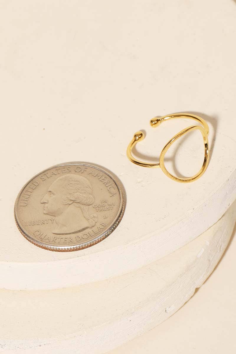 Gold Dipped Circle Cutout Ring