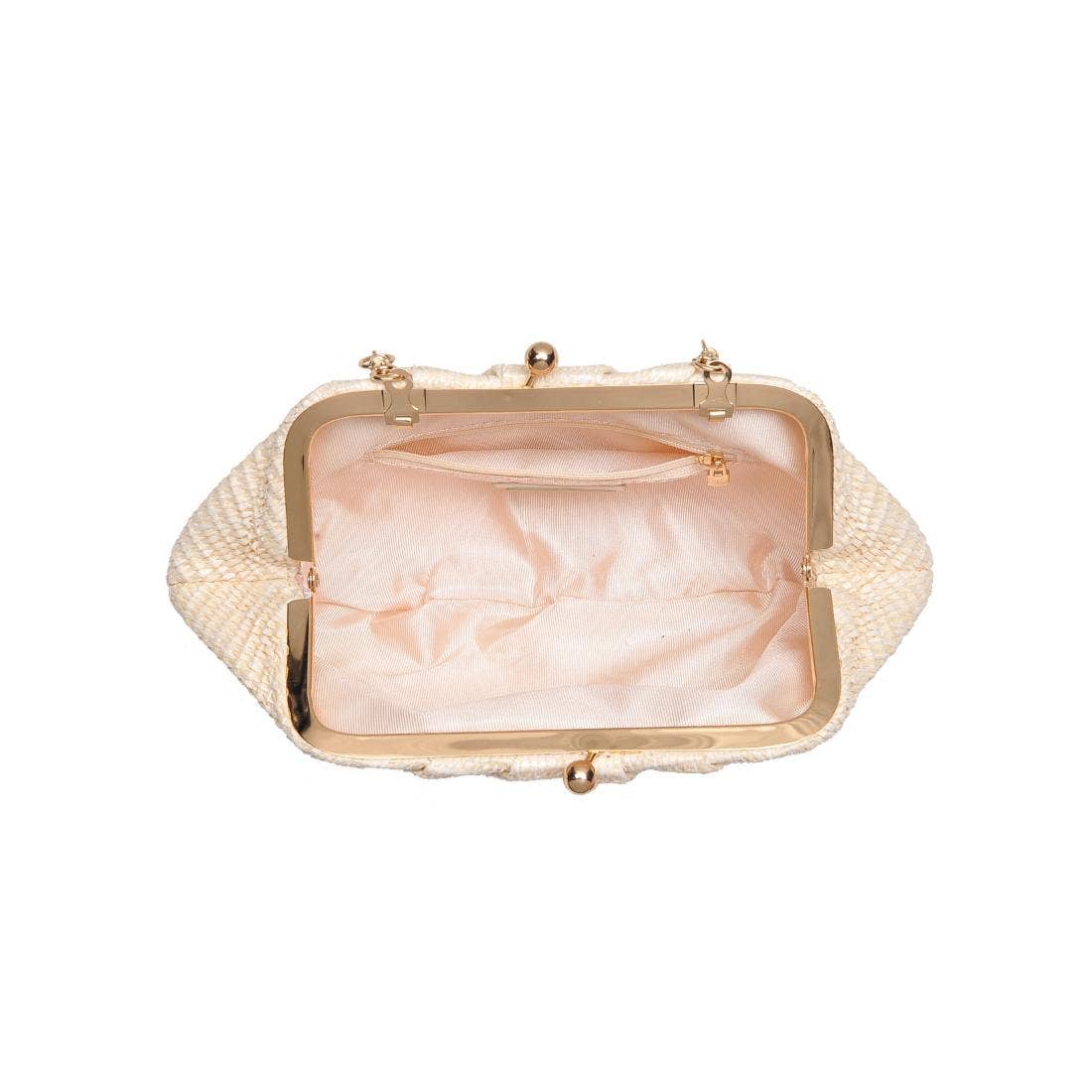 Triana Straw Frame Clutch: Natural