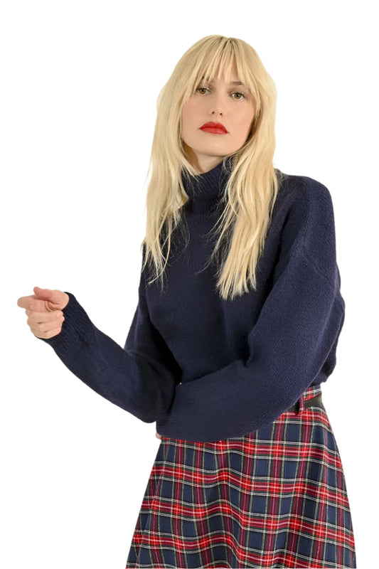 Navy Turtleneck Sweater