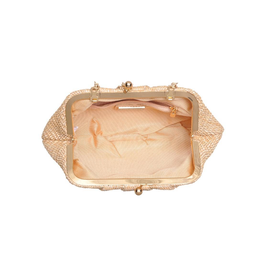 Triana Straw Frame Clutch: Natural