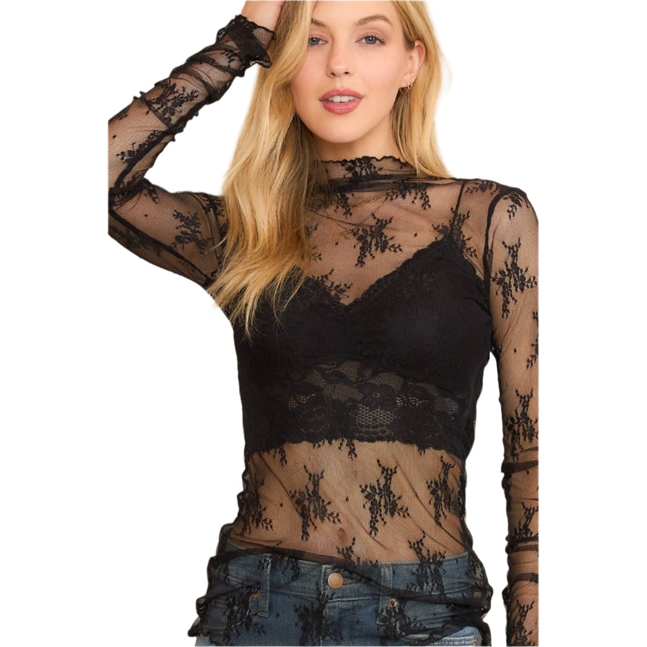 Mesh Lace Top-2 Colors