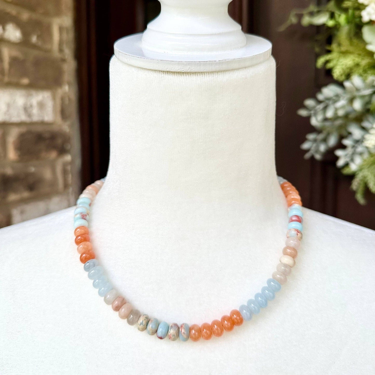 Key Largo Mixed Stone Beaded Necklace