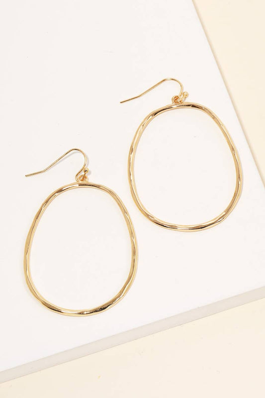 Round Thin Circle Earrings - Gold & Silver