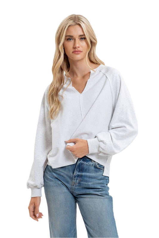 Exposed Seam Heather Sweatshirt