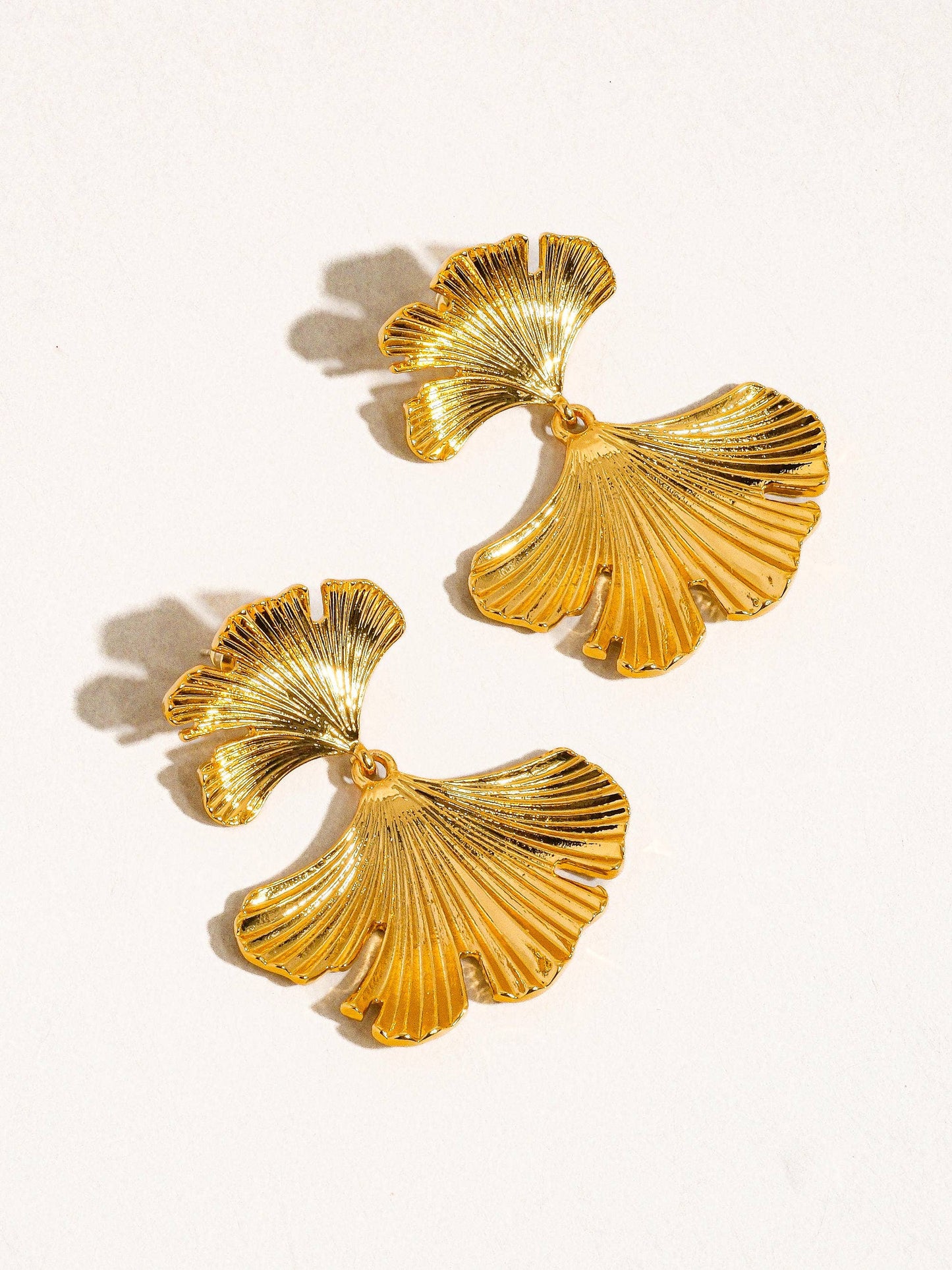 Léonie 18K Gold Dressy Floral Statement Earring: Yellow Gold