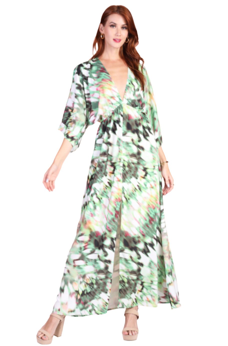 Digi Print Kimono Maxi