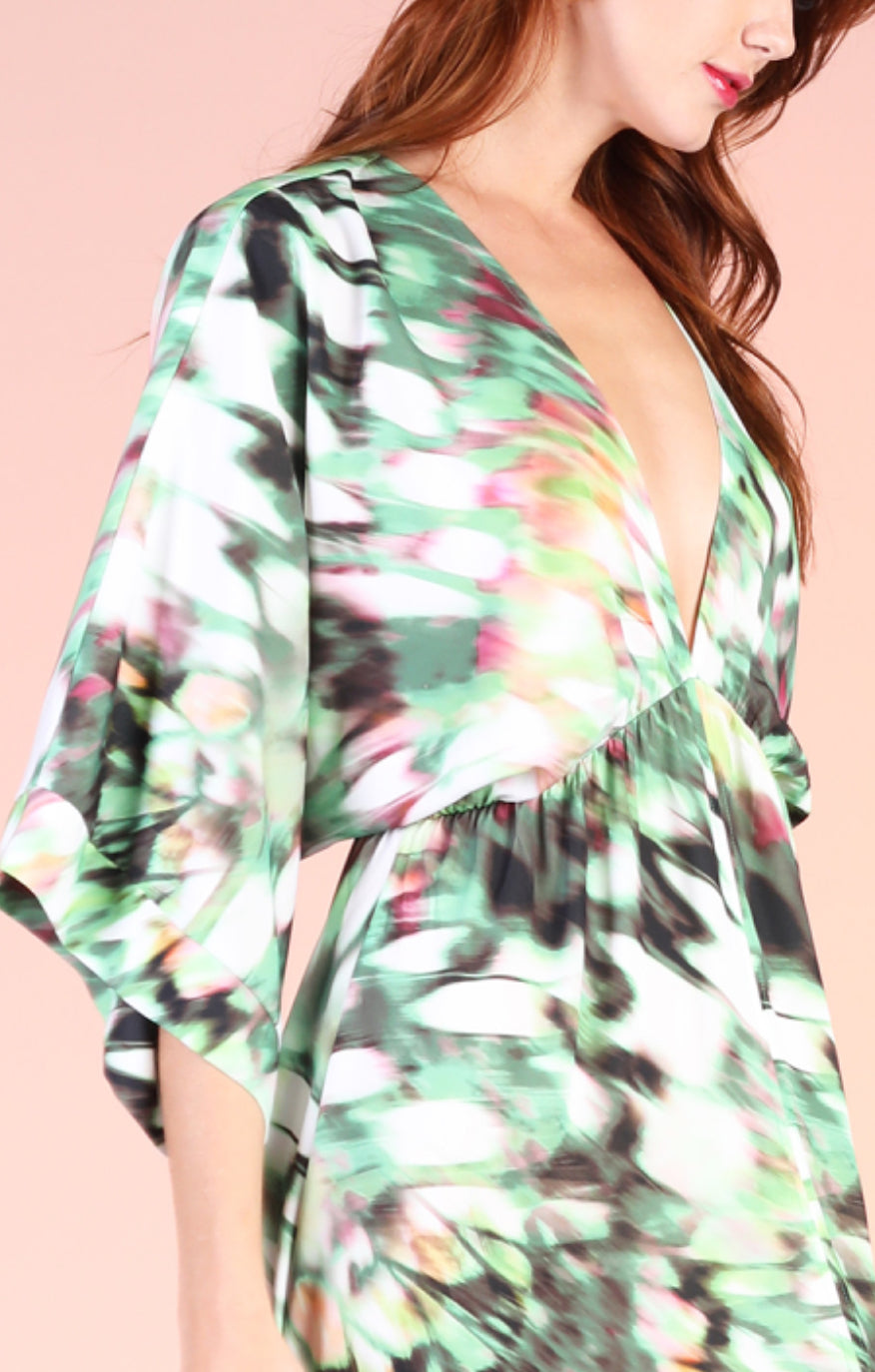 Digi Print Kimono Maxi