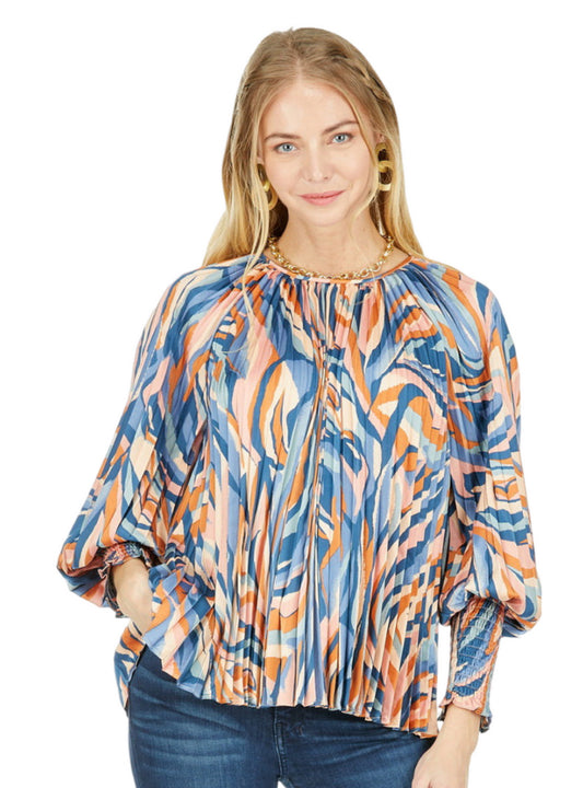 Knife Pleat Blouse - Wavy Boho