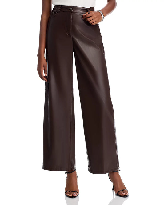 Adler Chocolate Faux Leather Pant