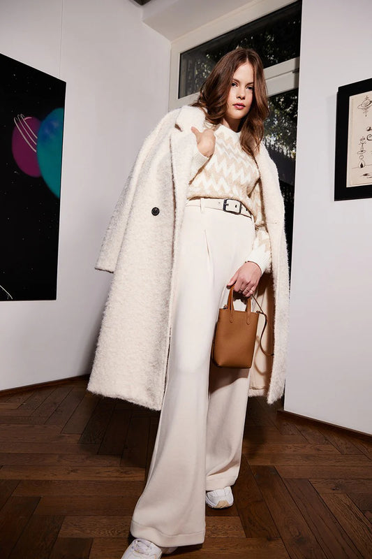 Long Sheepskin Effect Coat