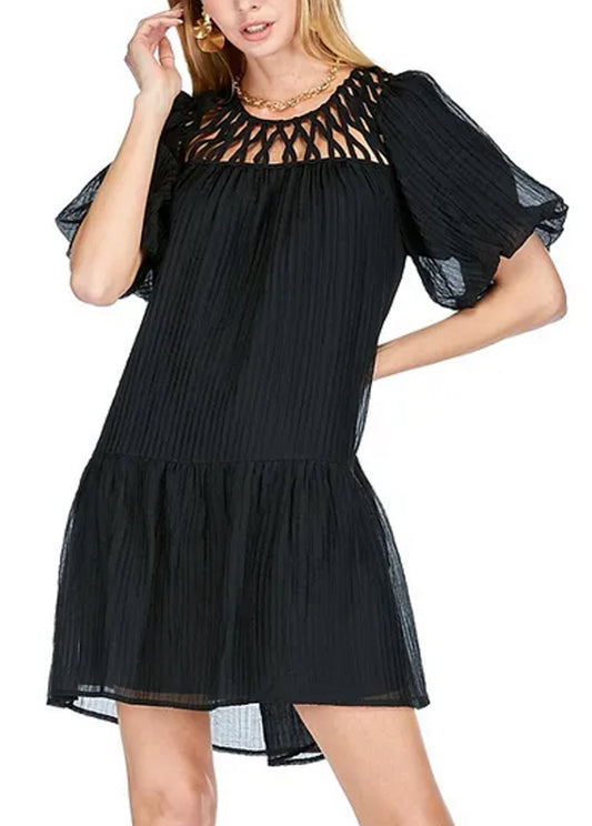 Cutout Black Mini Dress