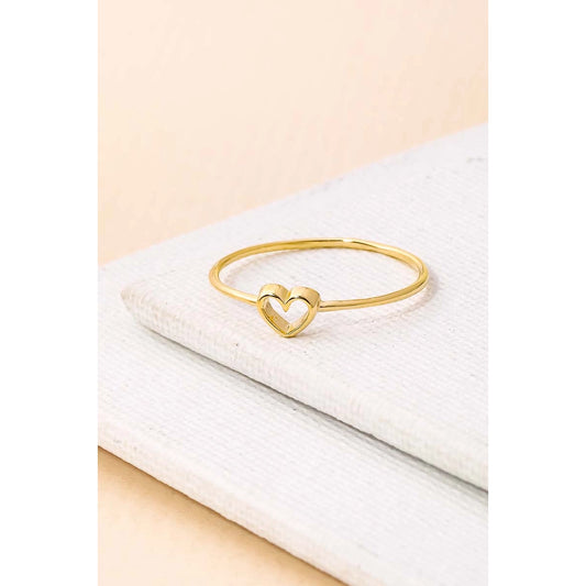 Dainty Open Heart Ring