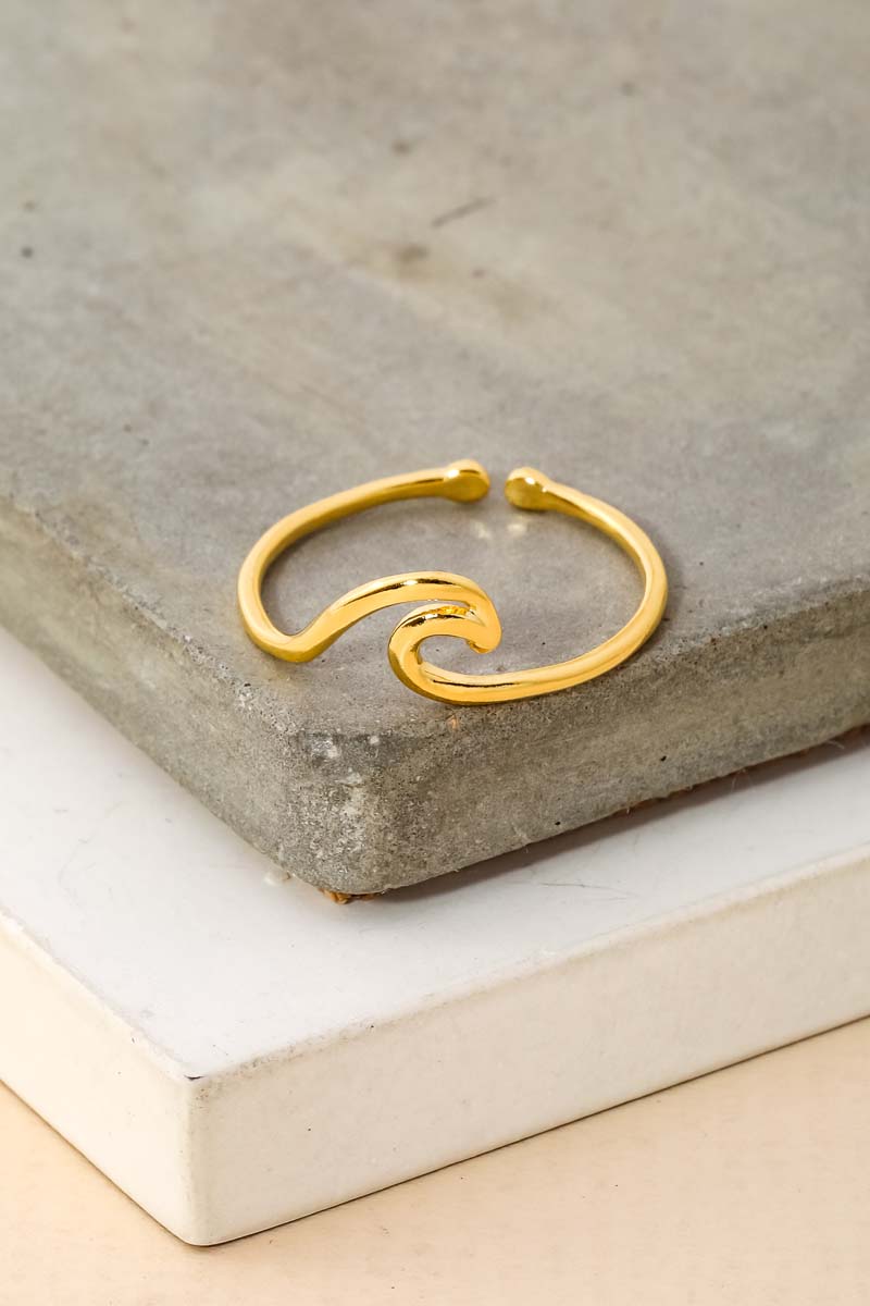 Dipped Wave Ring - Gold and SIlver