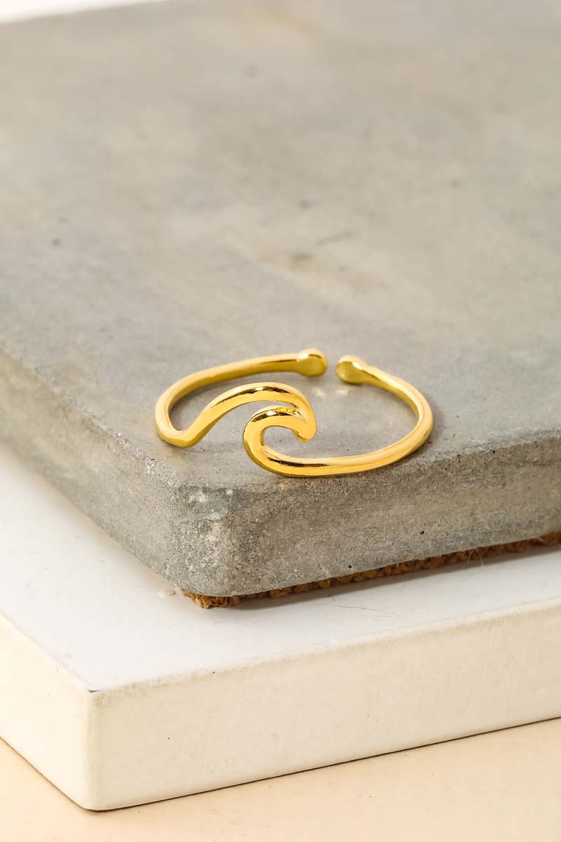 Dipped Wave Ring - Gold and SIlver