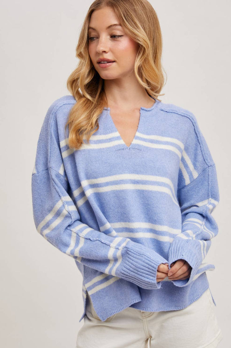 Notched Nantucket Sweater - 2 Colors