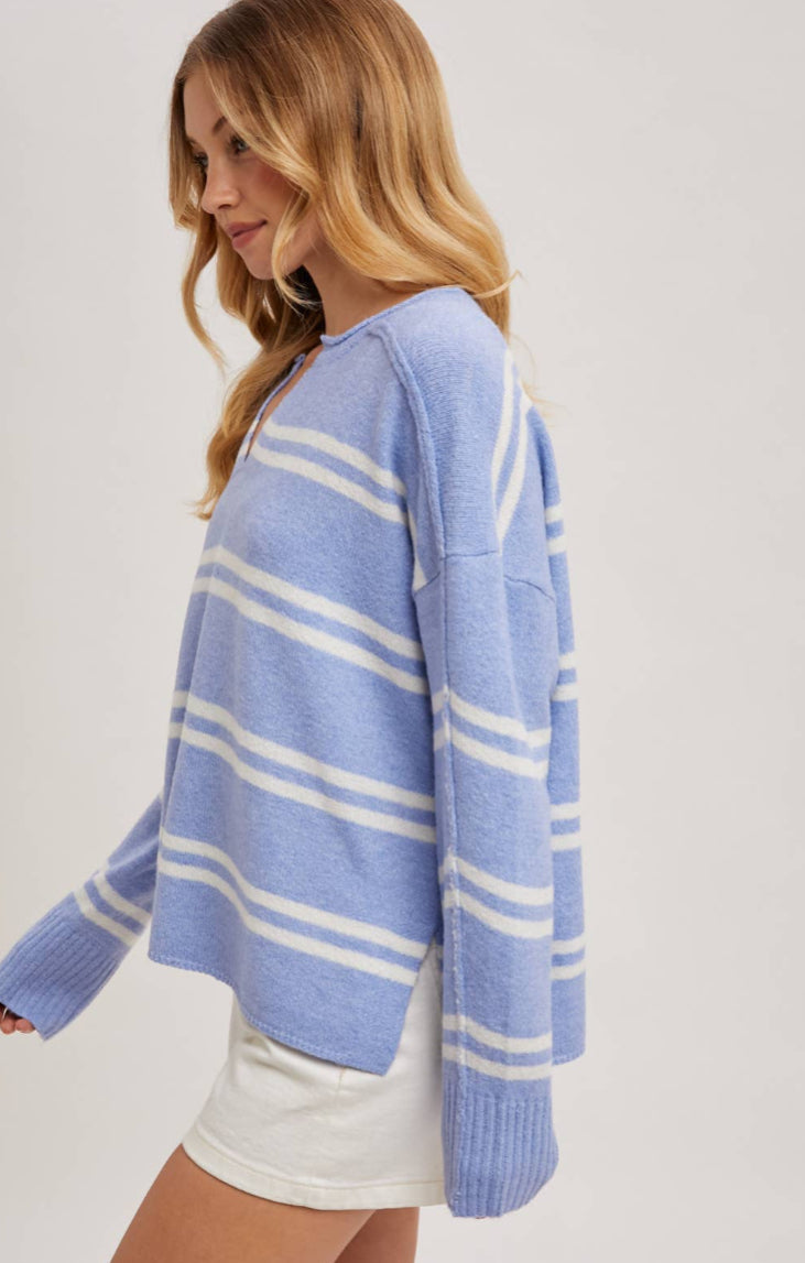 Notched Nantucket Sweater - 2 Colors