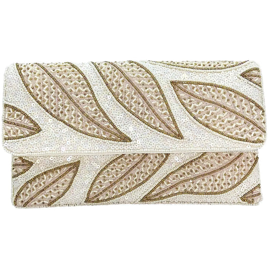 Sequin Clutch - Leaves