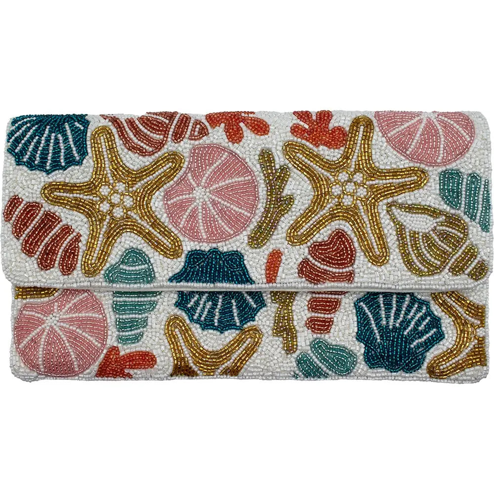 Beaded Clutch - Seashells