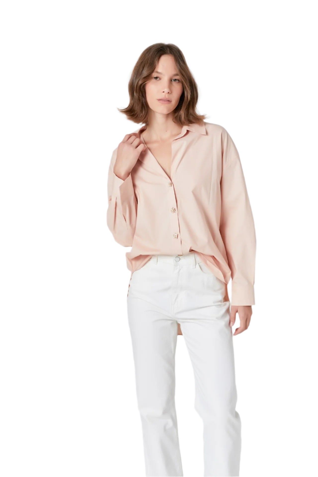 Dusted Pink Collared Blouse