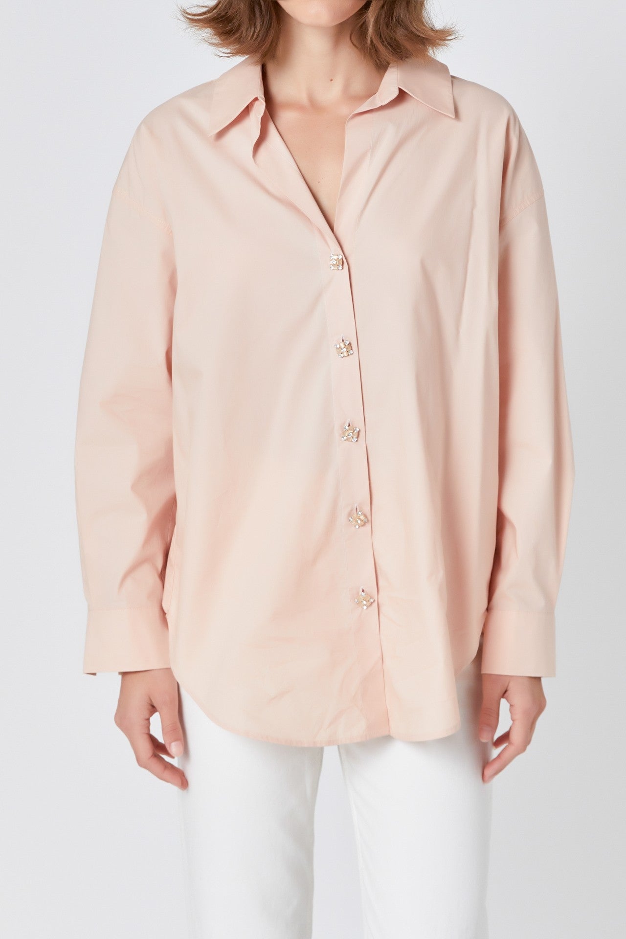 Dusted Pink Collared Blouse