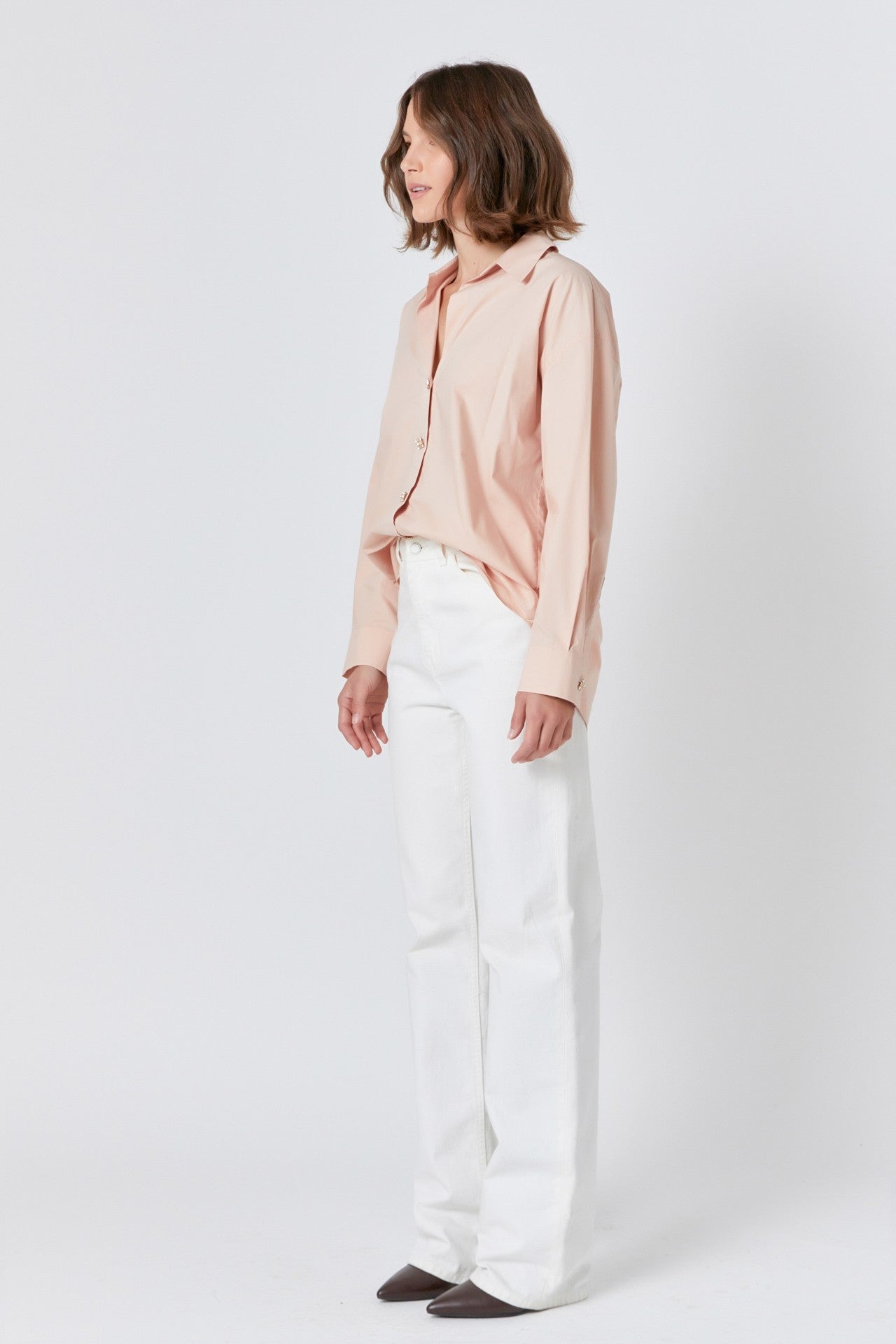 Dusted Pink Collared Blouse