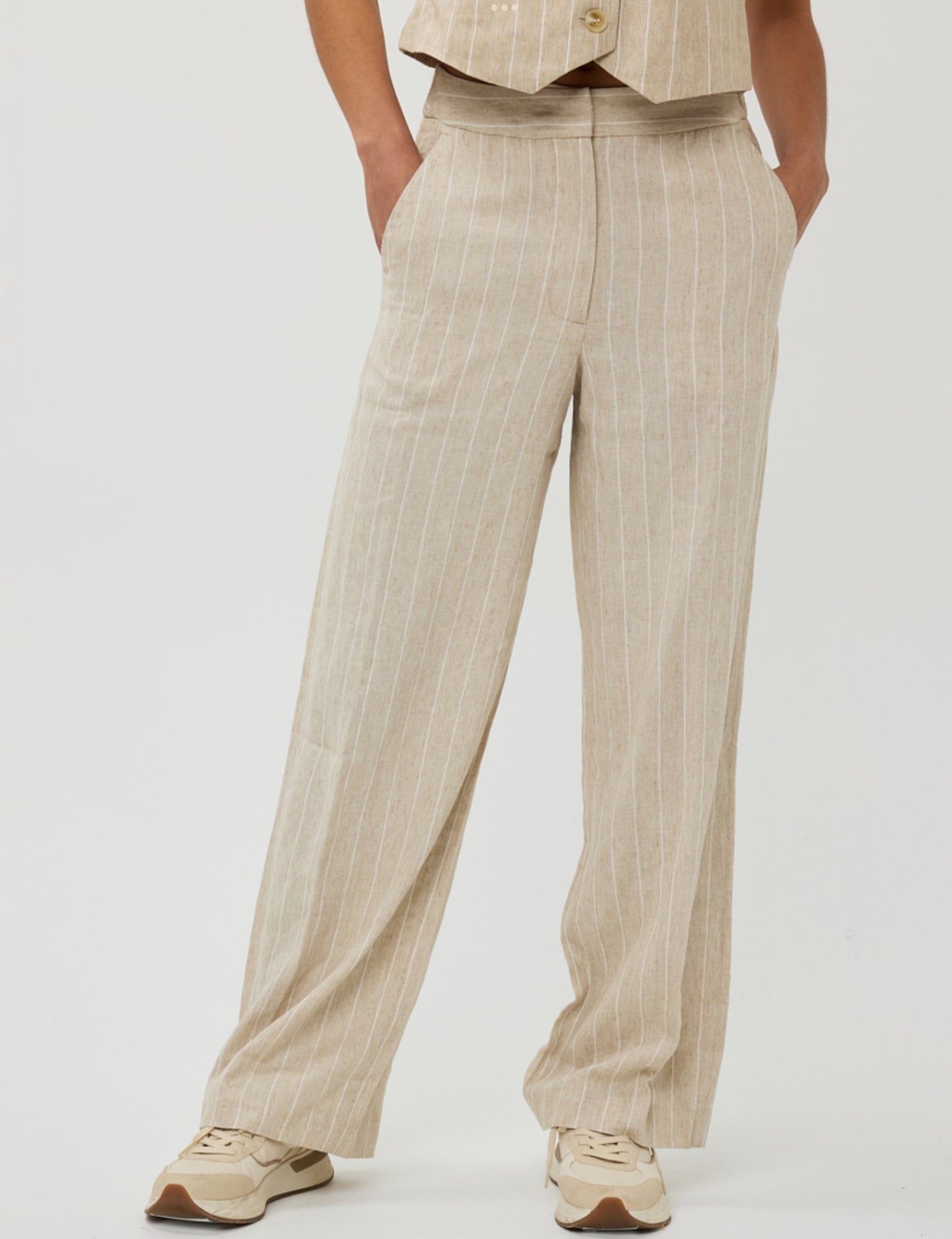 Striped Linen Trouser