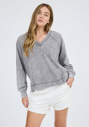 Exposed Seam Sweatshirt -  2 Colors