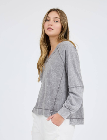 Exposed Seam Sweatshirt -  2 Colors