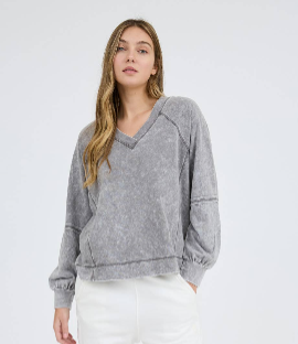 Exposed Seam Sweatshirt -  2 Colors