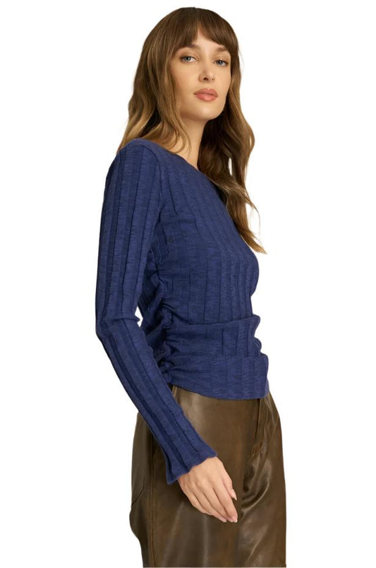 Sanna Boat Neck Ribbed Sweater- 2 Colors