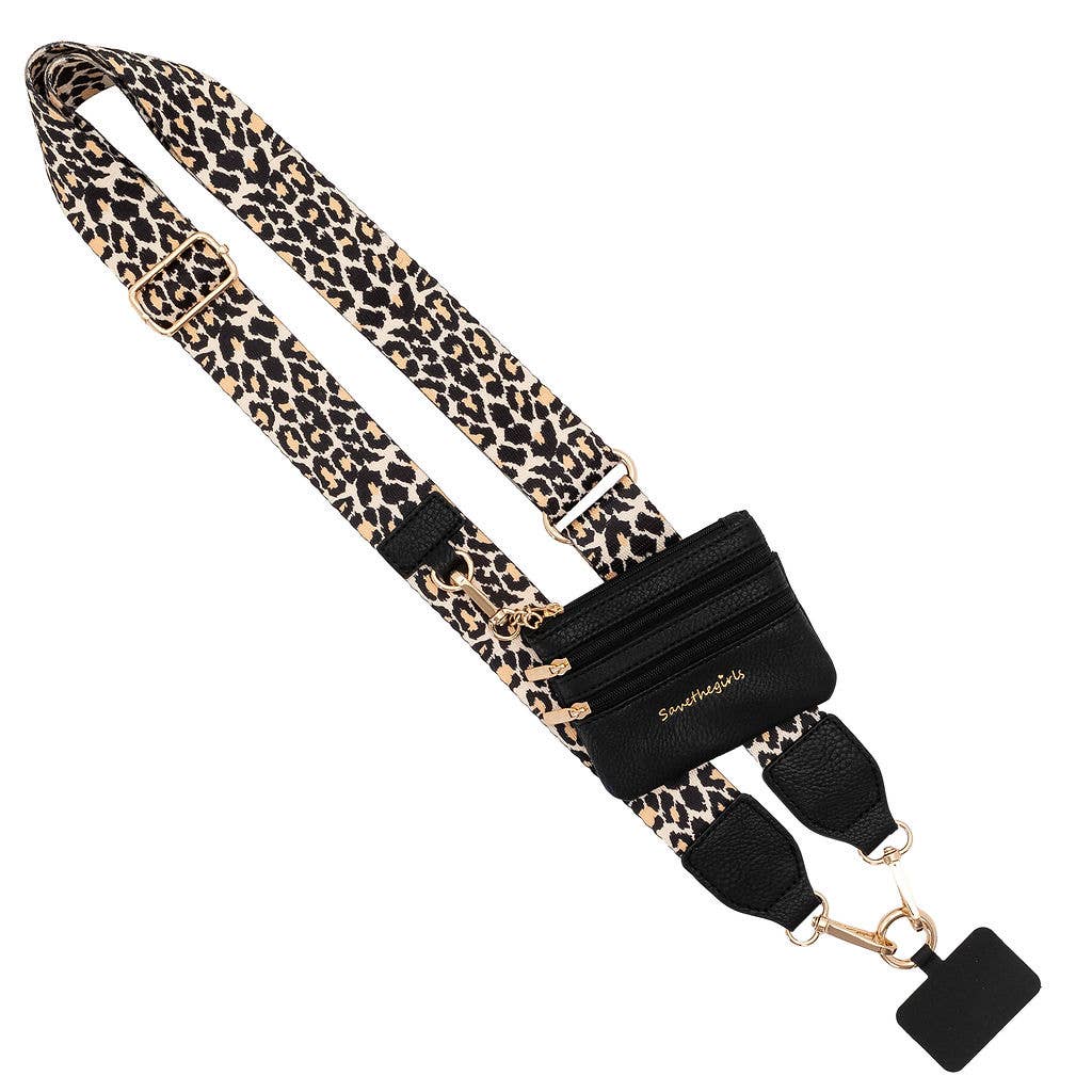 Clip & Go Crossbody Strap w/Zippered Pouch - 2 Colors