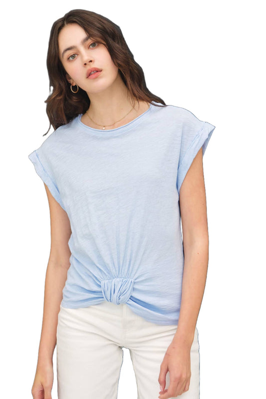 Front Knot Tee - 3 Colors