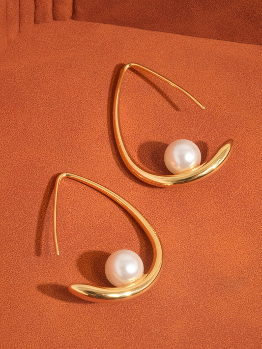 Tallis 18K Gold Classic Pearl Drop Earring: Yellow Gold