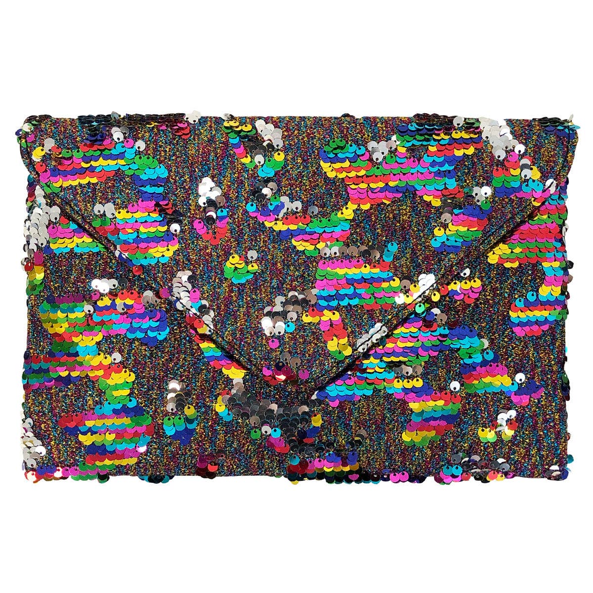 Flat Sequin Envelope Clutch - 3 Colors