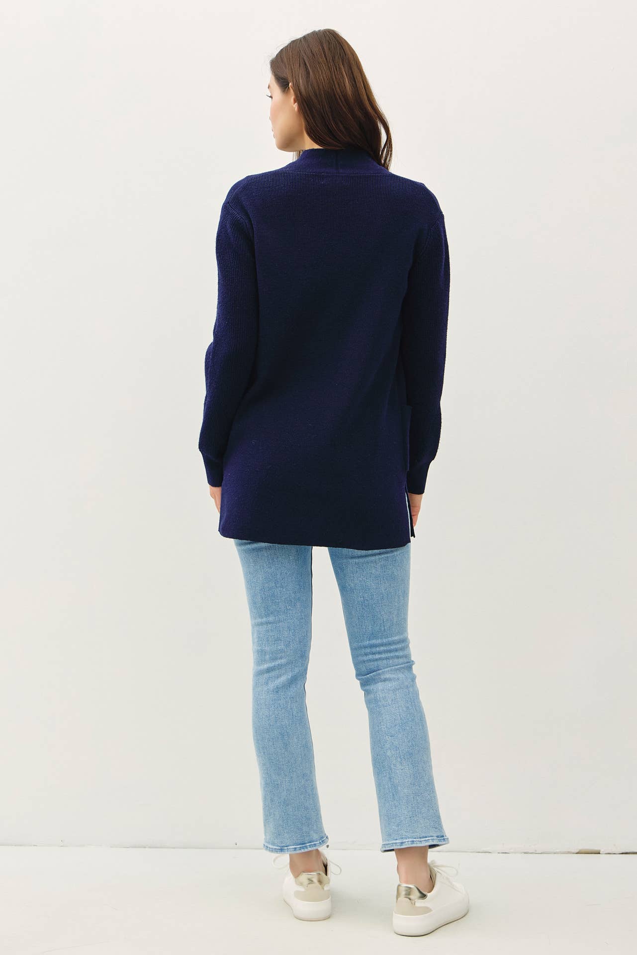 Ribbed Cardigan - Navy